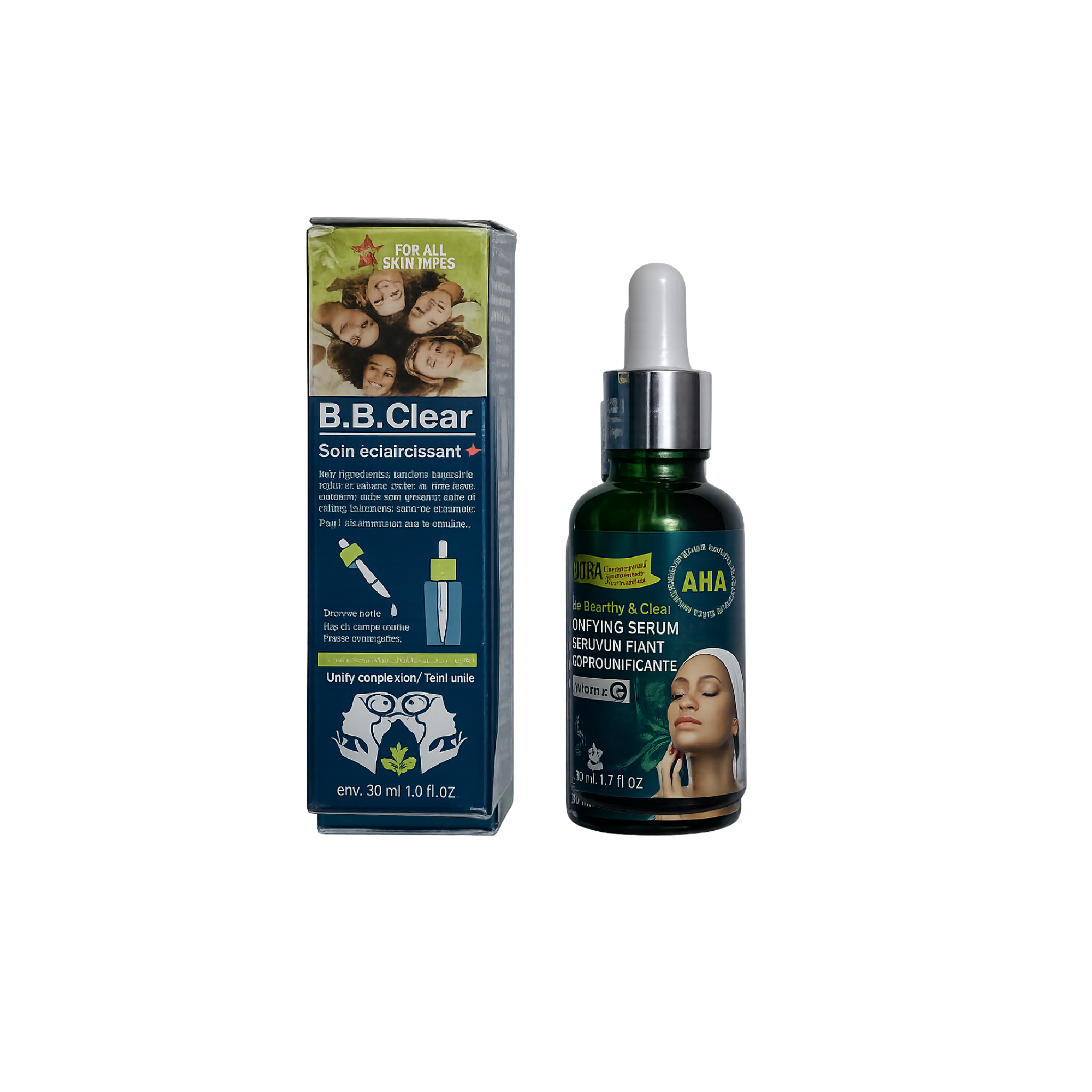 B.B Clear AHA Unifying Face & Body Serum 30ml | Hydrating & Brightening Serum