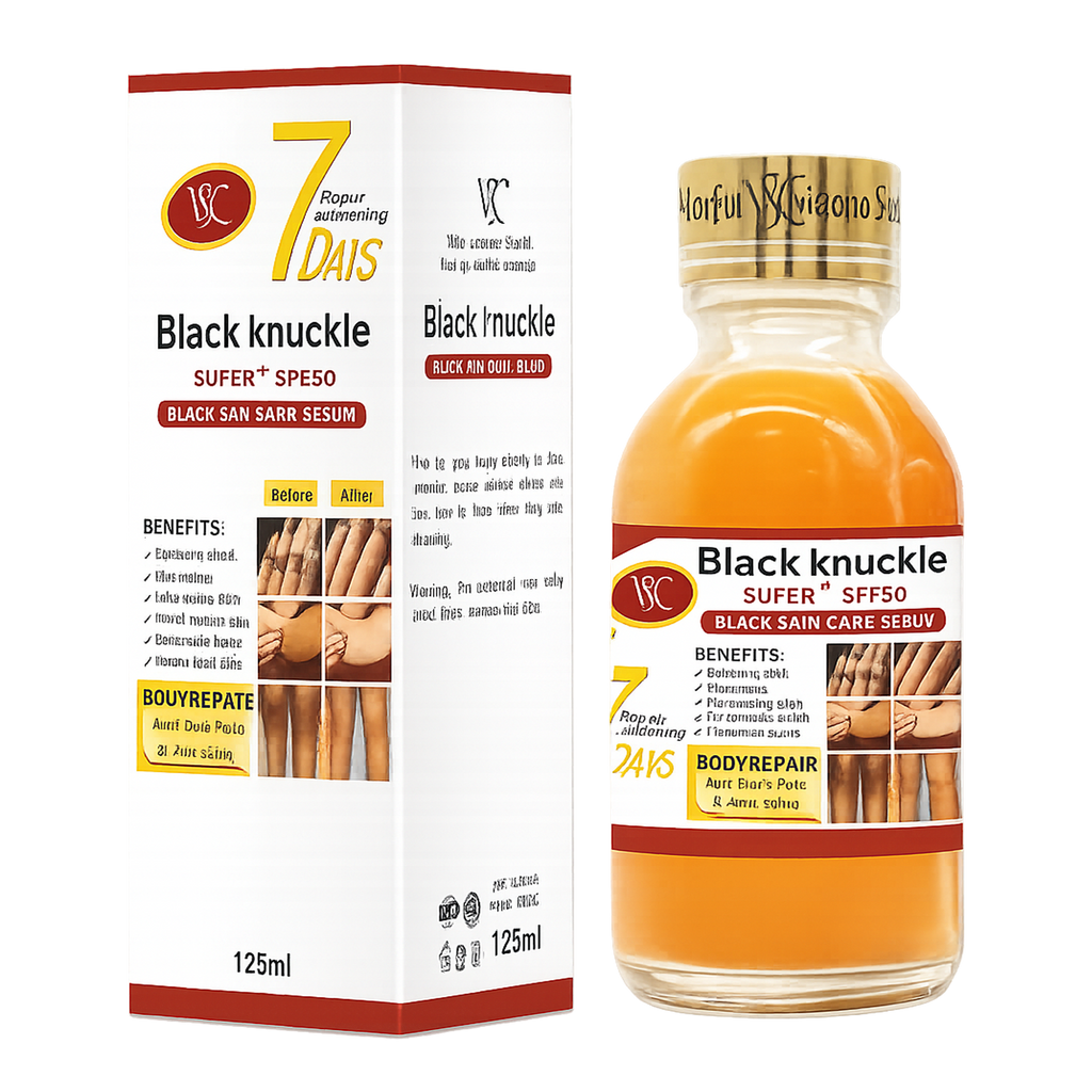 Black Knuckle Whitening Serum with SPF50 | Dark Knuckles, Elbows & Knees Treatment – 125m