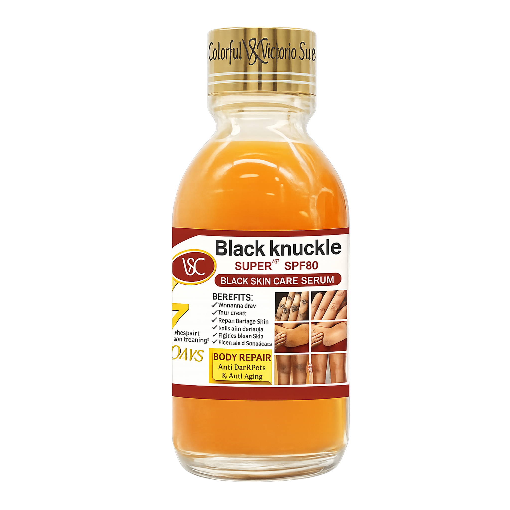 Black Knuckle Whitening Serum with SPF50 | Dark Knuckles, Elbows & Knees Treatment – 125m