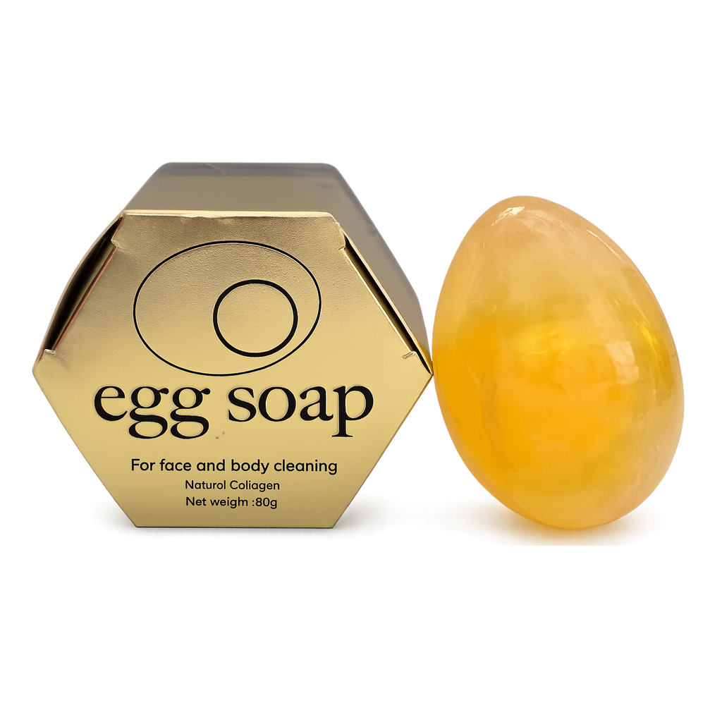 Egg Collagen Soap for Face & Body Cleansing 80g – Deep Cleansing & Moisturizing Beauty Soap