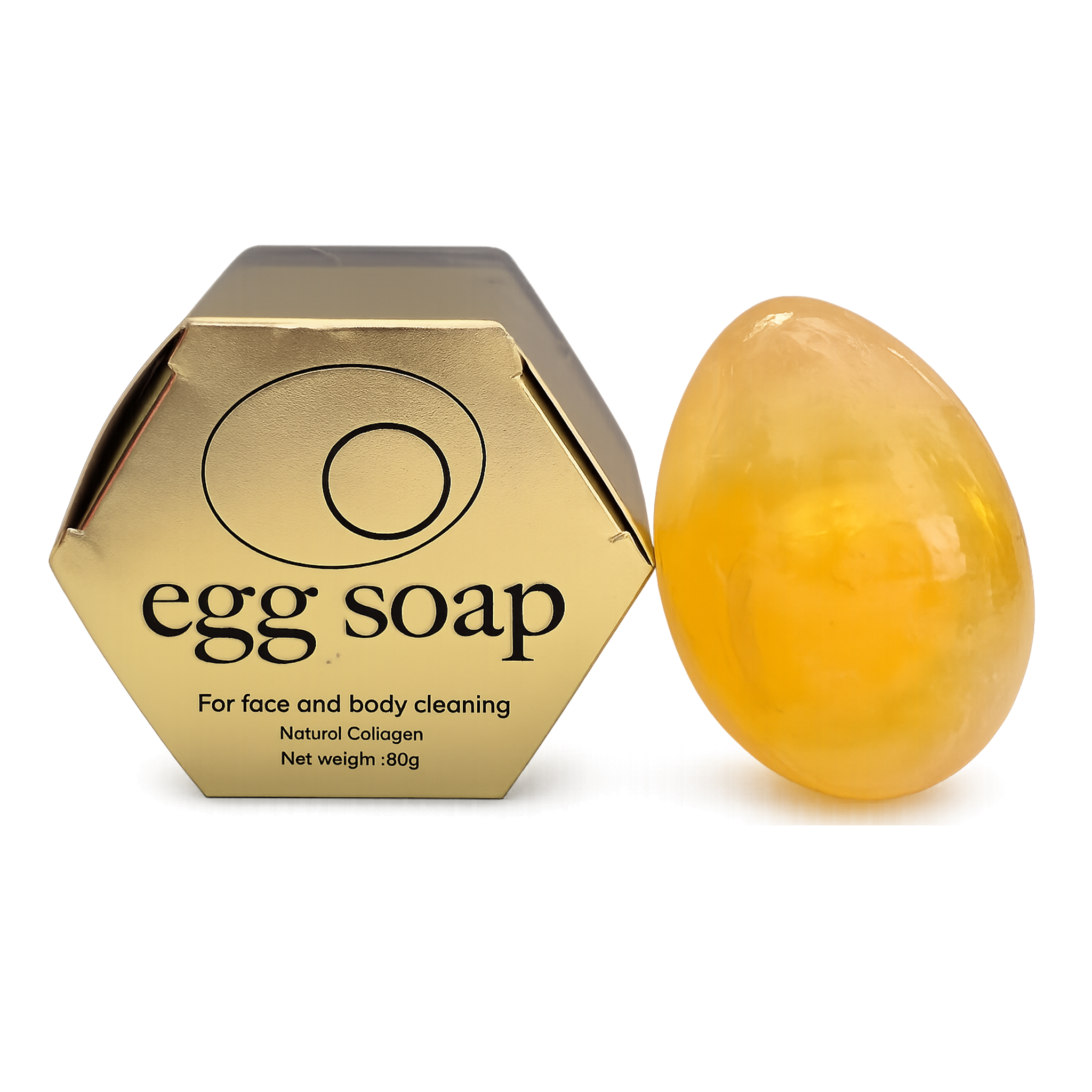 Egg Collagen Soap for Face & Body Cleansing 80g – Deep Cleansing & Moisturizing Beauty Soap