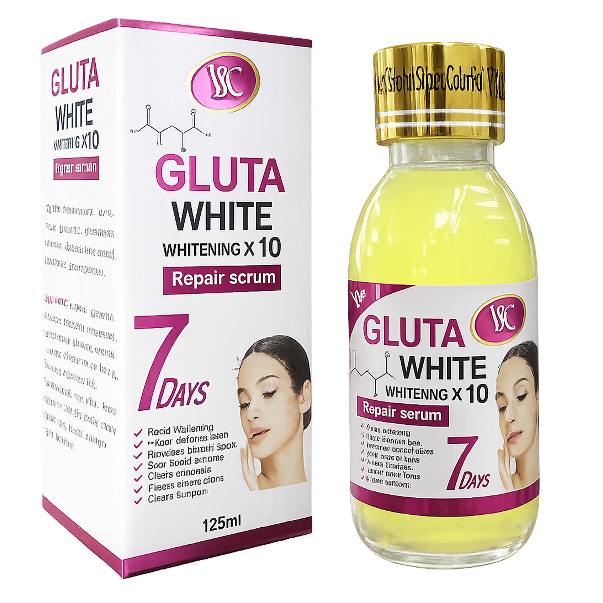 GLUTA White Serum x10 Skin Brightening Serum – Dark Spot Corrector & Even Skin Tone – 125ml