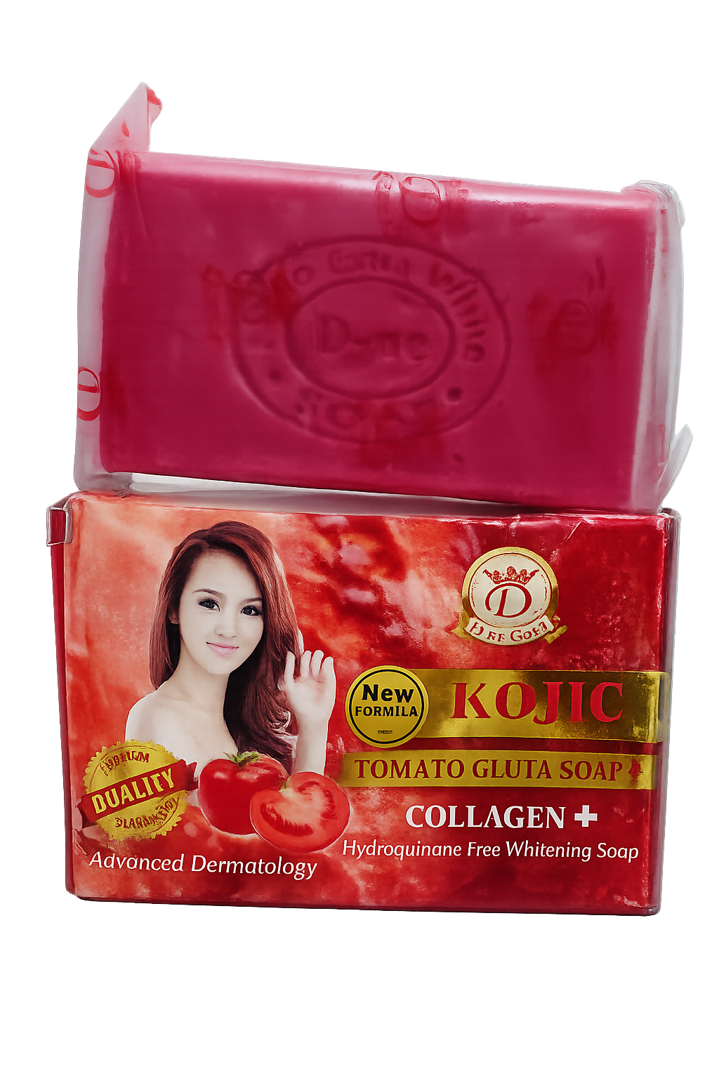 Kojic Tomato Gluta Soap with Collagen+ – Hydroquinone-Free