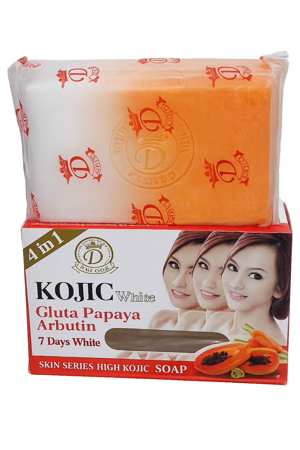 Kojic White Gluta Papaya Arbutin Soap – 4-in-1 Skin Care Soap