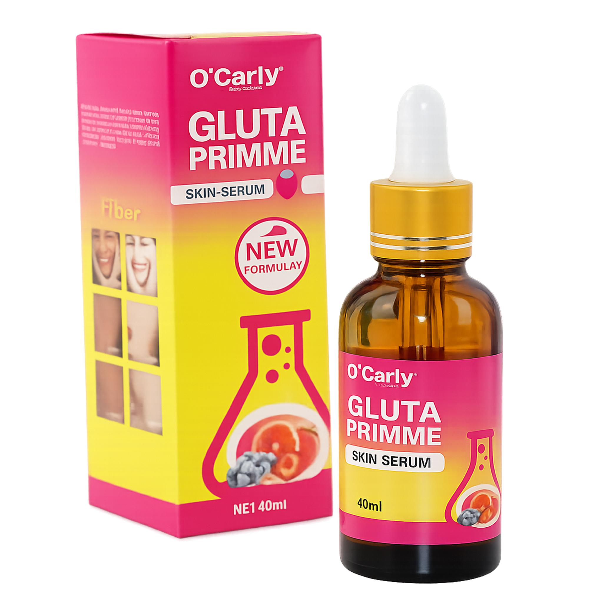 O'Carly Gluta Primme Skin Serum | Glutathione Brightening Serum for Dark Spots & Even Skin Tone – 40ml