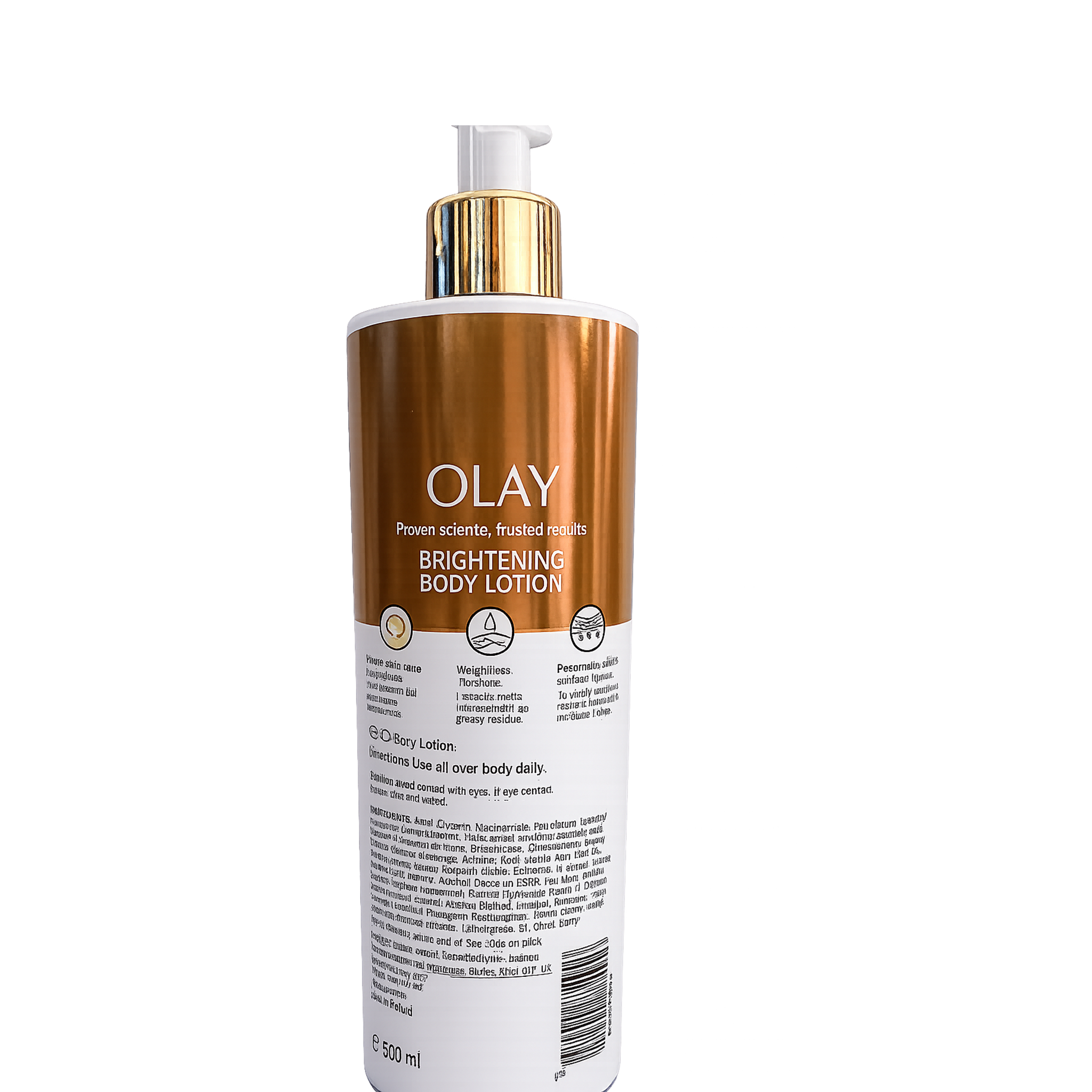 Olay Brightening Body Lotion 500ml | Hydrating Moisturizer for Glowing & Even Skin