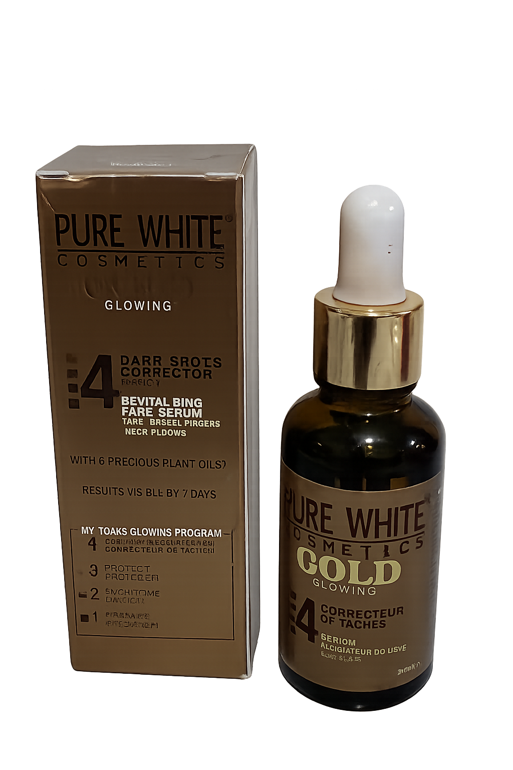 Pure White Cosmetics Gold Glowing Dark Spot Corrector Serum - 30ml