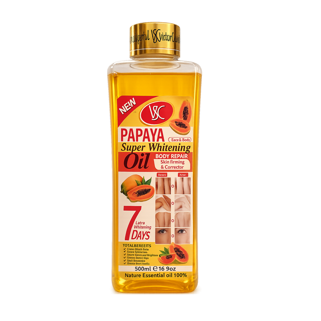 VSC Papaya Brightening Body Oil 500ml – Moisturizing Oil for Radiant & Even-Looking Skin