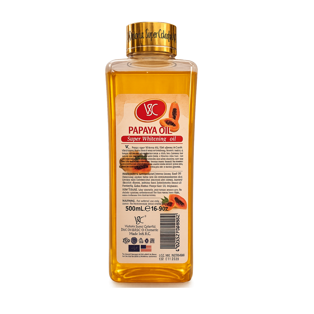 VSC Papaya Brightening Body Oil 500ml – Moisturizing Oil for Radiant & Even-Looking Skin