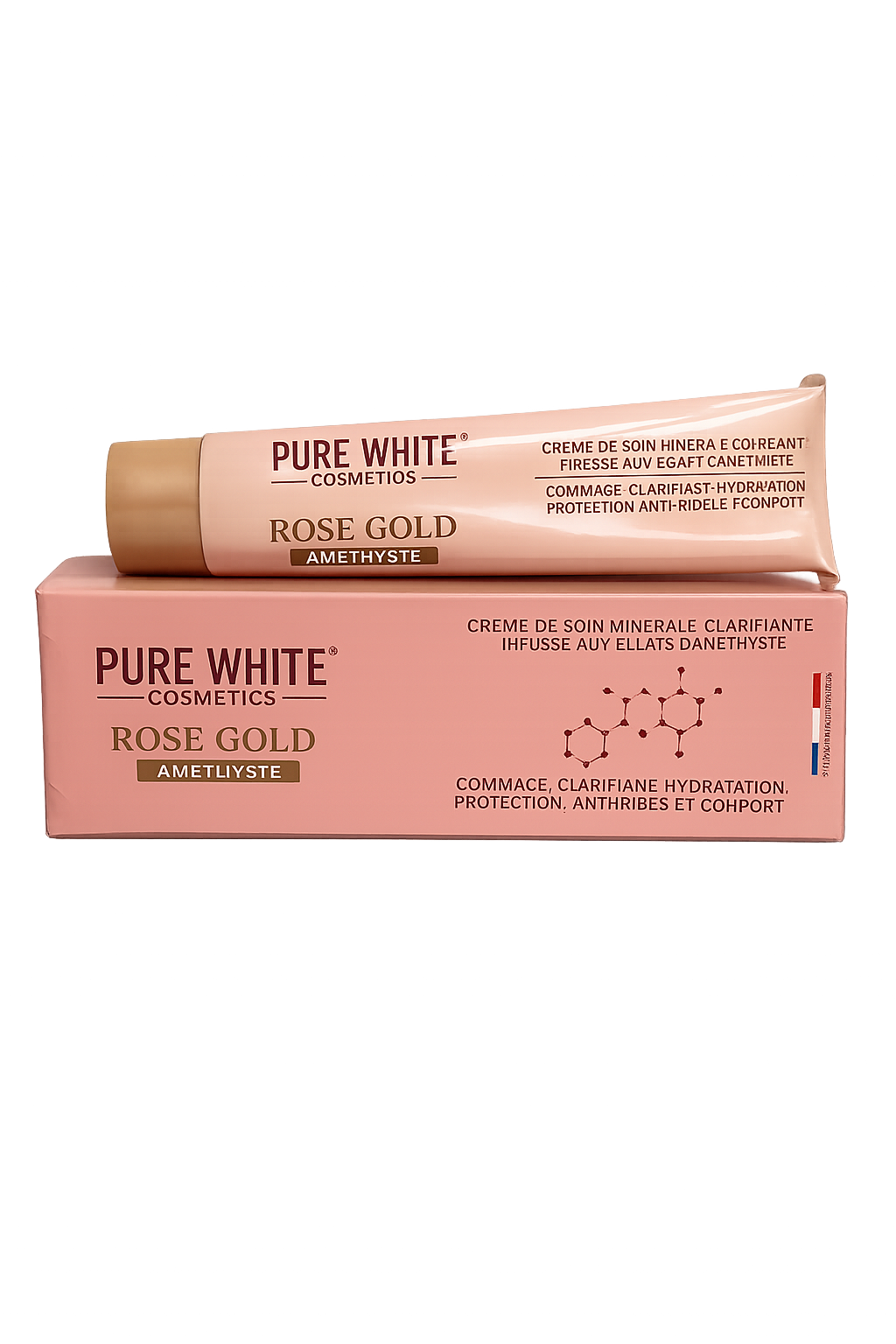 Pure White Rose Gold Améthyste Clarifying Skincare Cream - 40ml