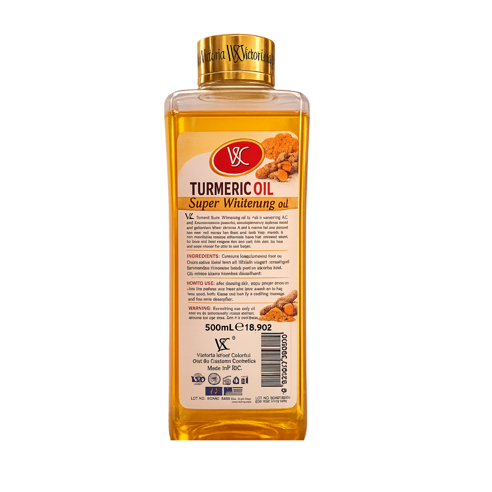 VSC Turmeric Brightening Body Oil 500ml – Moisturizing Oil for Smooth & Radiant Skin